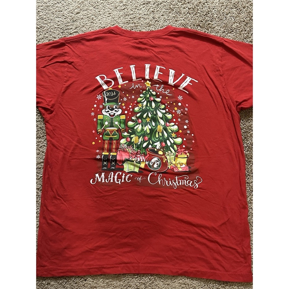 Adult Buc-ees Holiday Christmas Short Sleeve Graphic Shirt - XL - Picture 3 of 5
